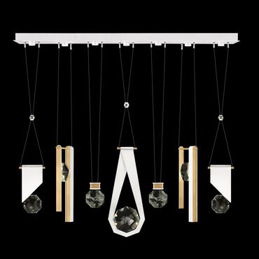 Aria 7 Slab/Round/Bar/Drop Linear Multi Light Pendant | Fine Art Handcrafted Lighting at Lightology Aria 7 Slab/Round/Bar/Drop Linear Multi Light Pendant