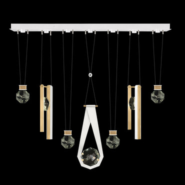 Aria 7 Round/Bar/Drop Linear Multi Light Pendant | Fine Art Handcrafted Lighting at Lightology Aria 7 Round/Bar/Drop Linear Multi Light Pendant
