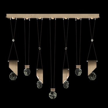 Aria 7 Slab/Drop Linear Multi Light Pendant | Fine Art Handcrafted Lighting at Lightology Aria 7 Slab/Drop Linear Multi Light Pendant