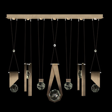 Aria 7 Slab/Round/Bar/Drop Linear Multi Light Pendant | Fine Art Handcrafted Lighting at Lightology Aria 7 Slab/Round/Bar/Drop Linear Multi Light Pendant