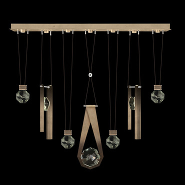 Aria 7 Round/Bar/Drop Linear Multi Light Pendant | Fine Art Handcrafted Lighting at Lightology Aria 7 Round/Bar/Drop Linear Multi Light Pendant