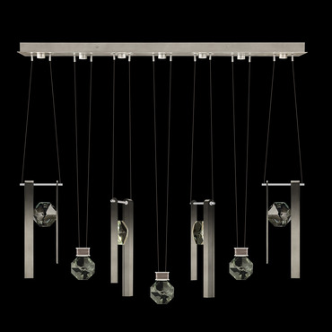 Aria 7 Bar/Drop Linear Multi Light Pendant | Fine Art Handcrafted Lighting at Lightology Aria 7 Bar/Drop Linear Multi Light Pendant