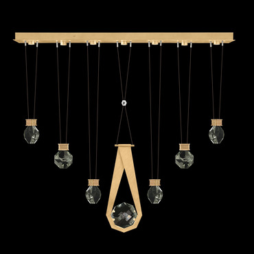 Aria 7 Round/Drop Linear Multi Light Pendant | Fine Art Handcrafted Lighting at Lightology Aria 7 Round/Drop Linear Multi Light Pendant