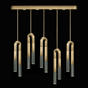 Antonia Linear Multi Light Pendant | Fine Art Handcrafted Lighting at Lightology Antonia Linear Multi Light Pendant