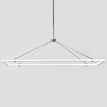 Halo Rectangle Pendant | Roll & Hill at Lightology Halo Rectangle Pendant