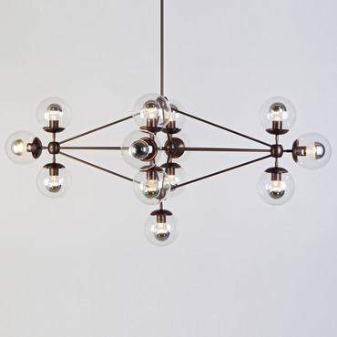 Modo Diamond Chandelier | Roll & Hill at Lightology Modo Diamond Chandelier