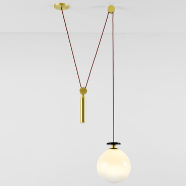 Shape Up Globe Pendant | Roll & Hill at Lightology Shape Up Globe Pendant