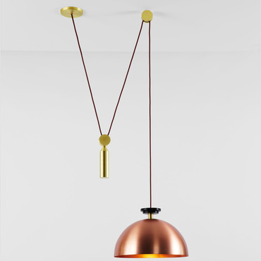 Shape Up Hemisphere Pendant | Roll & Hill at Lightology Shape Up Hemisphere Pendant