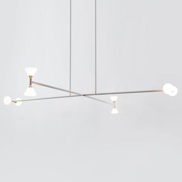 Apollo Horizontal Chandelier | Roll & Hill at Lightology Apollo Horizontal Chandelier