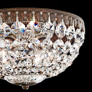 Petit Crystal Ceiling Flush Light | Schonbek Signature at Lightology Petit Crystal Ceiling Flush Light