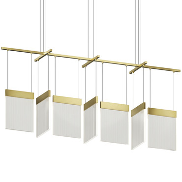 V Panels Linear Chandelier | SONNEMAN - A Way of Light at Lightology V Panels Linear Chandelier