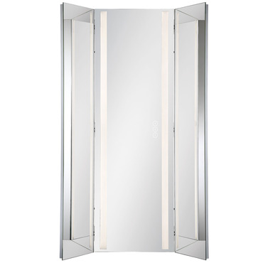 Tri-Fold Gen2 Color-Select LED Mirror | Eurofase at Lightology Tri-Fold Gen2 Color-Select LED Mirror