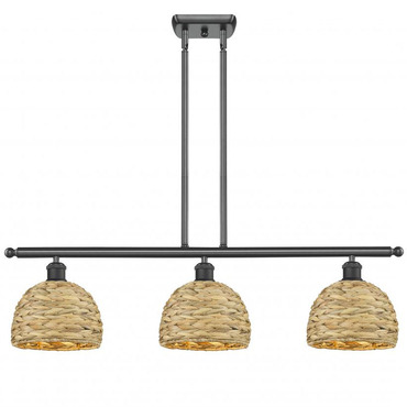 Woven Rattan Multi Light Linear Pendant | Innovations Lighting at Lightology Woven Rattan Multi Light Linear Pendant