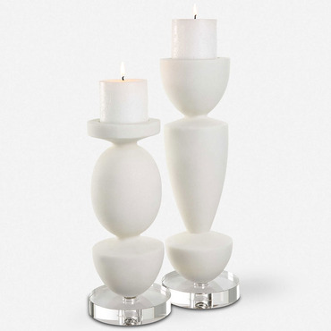 Lido Candleholders, Set of 2 | Uttermost at Lightology Lido Candleholders, Set of 2