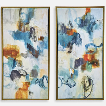 Casual Moments Framed Abstract Art, Set of 2
