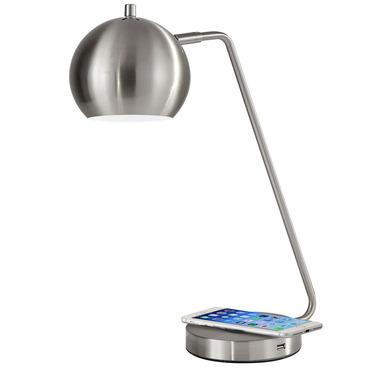 Emerson Arc Lamp with Charging Port | Adesso Corp. at Lightology Emerson Arc Lamp with Charging Port