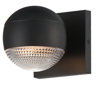 Modular Ribbed Globe Outdoor Wall Sconce | Et2 at Lightology Modular Ribbed Globe Outdoor Wall Sconce