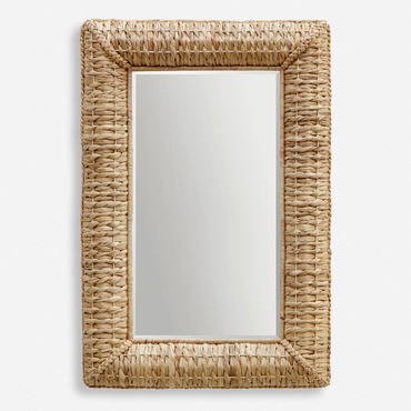 Twisted Seagrass Rectangle Mirror | Uttermost at Lightology Twisted Seagrass Rectangle Mirror