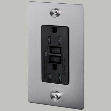 Buster + Punch Complete Metal Duplex 15 Amp GFCI Outlet | Buster + Punch at Lightology Buster + Punch Complete Metal Duplex 15 Amp GFCI Outlet