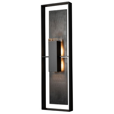 Shadow Box Tall Slate Outdoor Wall Sconce | Hubbardton Forge at Lightology Shadow Box Tall Slate Outdoor Wall Sconce