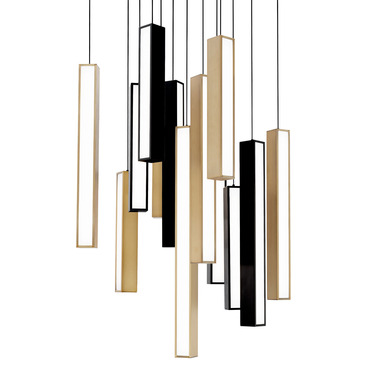 Chaos Square Multi Light Pendant | Modern Forms at Lightology Chaos Square Multi Light Pendant