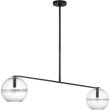Lowing Wide Linear Chandelier | Visual Comfort Modern at Lightology Lowing Wide Linear Chandelier