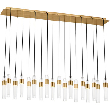 Lassell Linear Multi-Light Chandelier | Visual Comfort Modern at Lightology Lassell Linear Multi-Light Chandelier