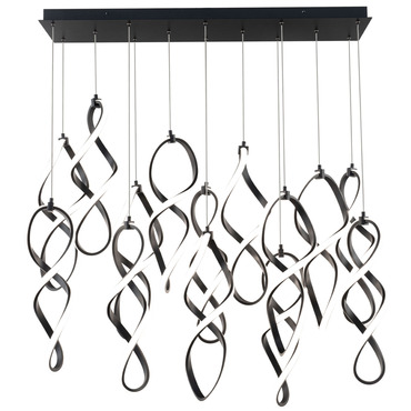 Interlace Linear Multi Light Pendant | WAC Lighting at Lightology Interlace Linear Multi Light Pendant