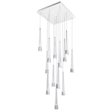 Quill Square Multi Light Pendant | WAC Lighting at Lightology Quill Square Multi Light Pendant