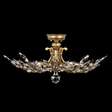 Crystal Laurel Semi Flush Ceiling Light | Fine Art Handcrafted Lighting at Lightology Crystal Laurel Semi Flush Ceiling Light