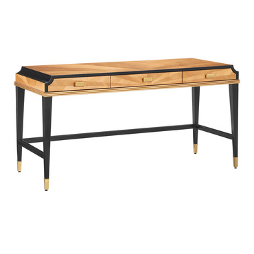 Kallista 3 Drawer Desk | Currey and Company at Lightology Kallista 3 Drawer Desk