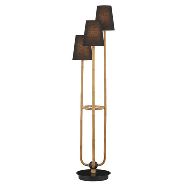 Triptych Floor Lamp | Currey and Company at Lightology Triptych Floor Lamp