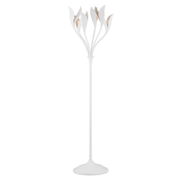 Snowflower Floor Lamp | Currey and Company at Lightology Snowflower Floor Lamp