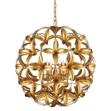 Helenium Orb Chandelier | Currey and Company at Lightology Helenium Orb Chandelier