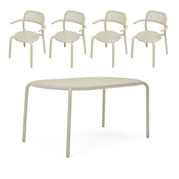 Toni Tavolo Outdoor Dining Table and Chairs Set | Fatboy USA at Lightology Toni Tavolo Outdoor Dining Table and Chairs Set