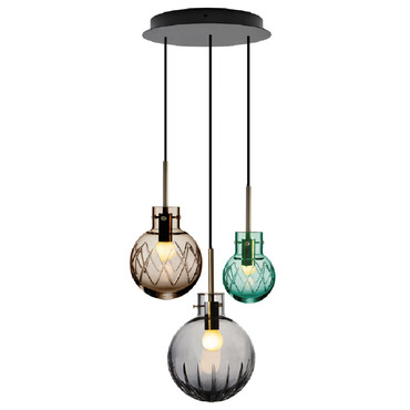 Dusk Round Multi Light Pendant | Hadeland Glassverk at Lightology Dusk Round Multi Light Pendant