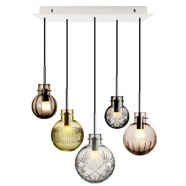 Amber Linear Multi Light Pendant | Hadeland Glassverk at Lightology Amber Linear Multi Light Pendant