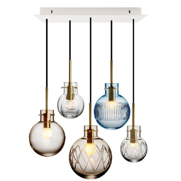 Archipelago Linear Multi Light Pendant | Hadeland Glassverk at Lightology Archipelago Linear Multi Light Pendant