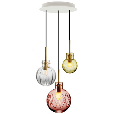 Summer Meadow Round Multi Light Pendant | Hadeland Glassverk at Lightology Summer Meadow Round Multi Light Pendant