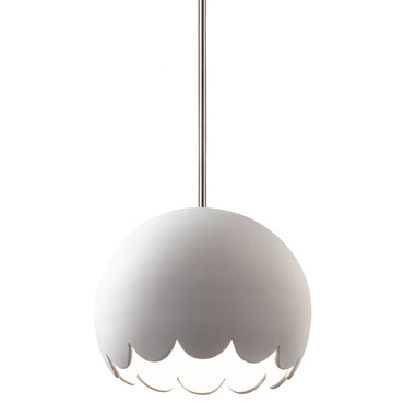 Radiance Scallop Stem Pendant | Justice Design at Lightology Radiance Scallop Stem Pendant