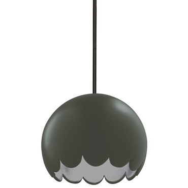 Radiance Scallop Black Stem Pendant | Justice Design at Lightology Radiance Scallop Black Stem Pendant