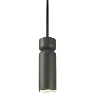 Ceramic Tall Hourglass Stem Pendant | Justice Design at Lightology Ceramic Tall Hourglass Stem Pendant