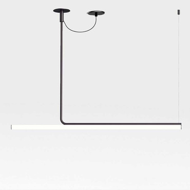Ambrosia Linear Suspension with Remote Power and Cover Plate | Marset at Lightology Ambrosia Linear Suspension with Remote Power and Cover Plate