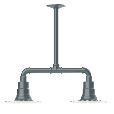 Radial 2 Light Linear Outdoor Pendant | Montclair Light Works at Lightology Radial 2 Light Linear Outdoor Pendant