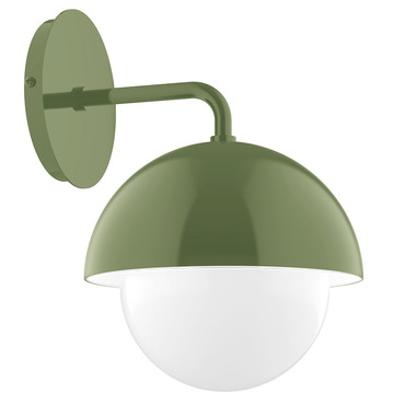 Axis Arcade Curved Arm Wall Light with Globe | Montclair Light Works at Lightology Axis Arcade Curved Arm Wall Light with Globe