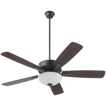 Ovation Ceiling Fan with Bowl Light | Quorum at Lightology Ovation Ceiling Fan with Bowl Light