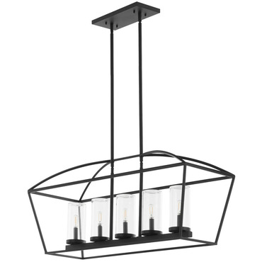 Odeon Outdoor Linear Chandelier | Quorum at Lightology Odeon Outdoor Linear Chandelier