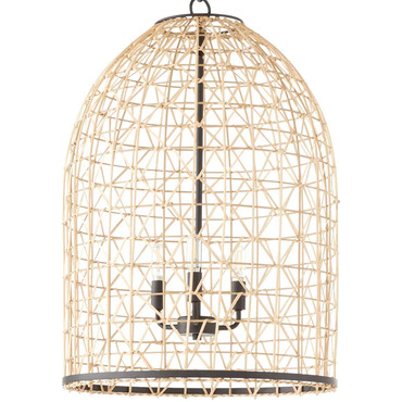 Rattan Tall Pendant | Quorum at Lightology Rattan Tall Pendant