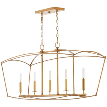 Mantle Linear Chandelier | Quorum at Lightology Mantle Linear Chandelier