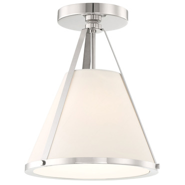 Fulton Cone Semi Flush Ceiling Light | Crystorama at Lightology Fulton Cone Semi Flush Ceiling Light